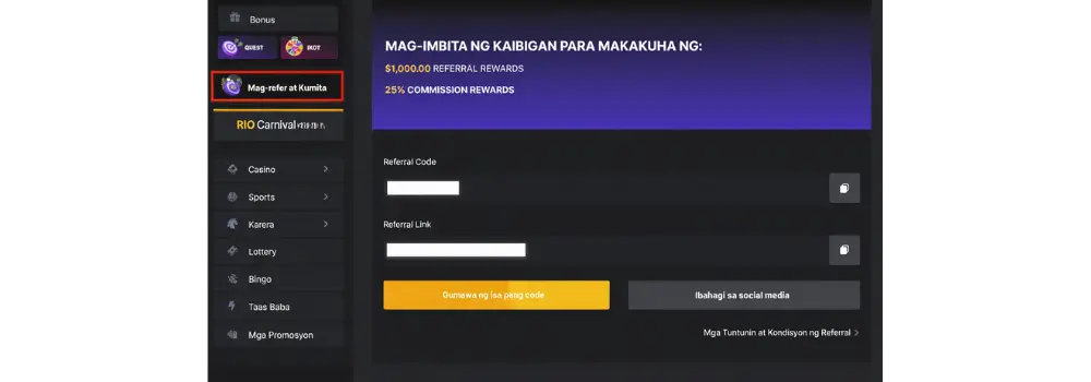 Saan mo pa maibabahagi ang iyong referral code